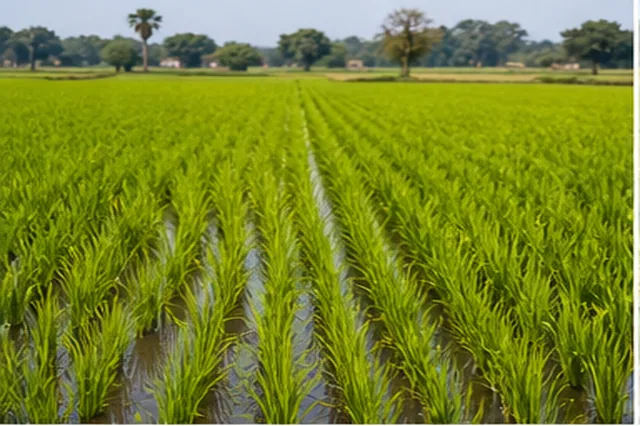 धान की हरी पaddy crop